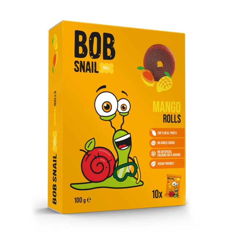 Натуральні цукерки Bob Snail Манго, 10*10 г